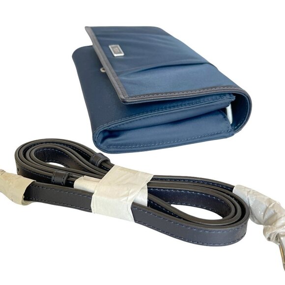 Tumi Zoe Convertible Phone Crossbody Bag/Clutch, Navy Blue Nylon - Picture 8 of 13